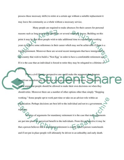 Should Forced Retirement at Age 65 Be Scrapped