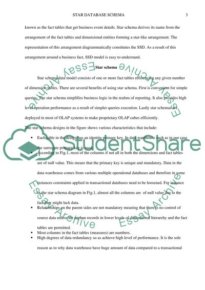 Using a Star Database Schema