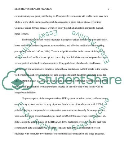 Health record structures in computer-driven formats