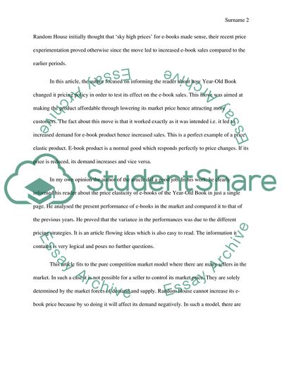 Price Elasticity Can Work by Mike