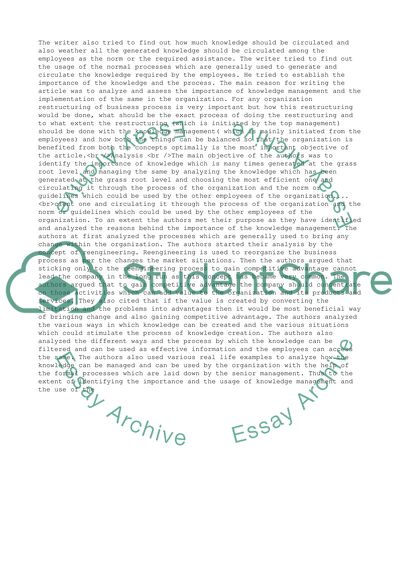 Balancing Act, Importance of Knowledge Management in Business Organization