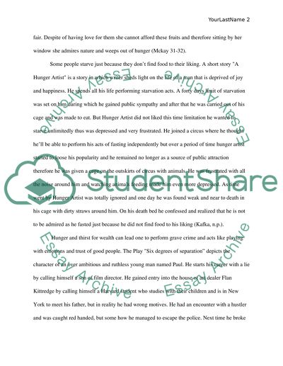 Theme of Food in a Poem, Short Story, and a Play