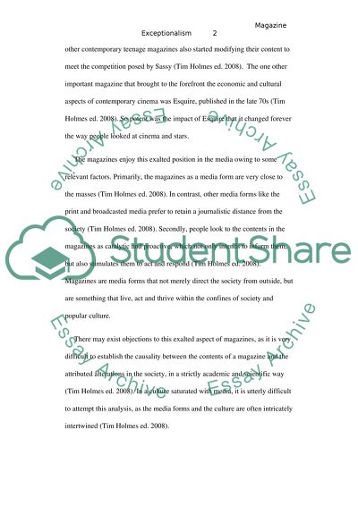 Magazine Exceptionalism: Journalism, Media and Publishing