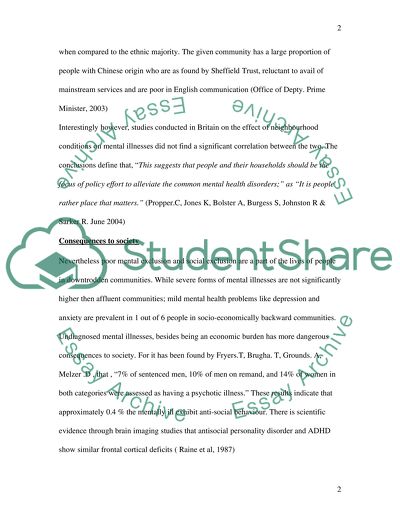 Urban mental health case study and children with a diagnosis of Attention