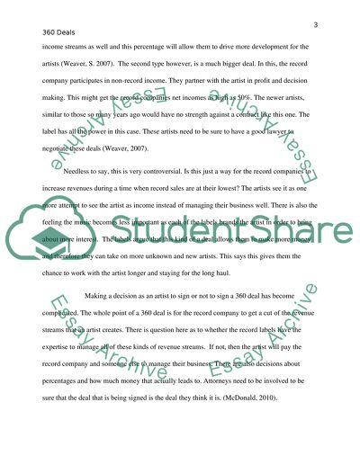 The 360 Record Deal: Mergers and Consolidations