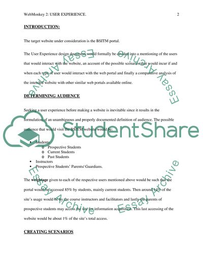 The User Experience Design Document