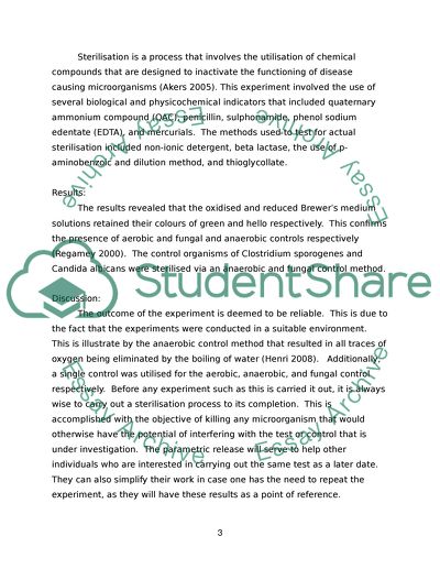 Sterility Testing of the sodium cromoglycate Eye Drop Formulation