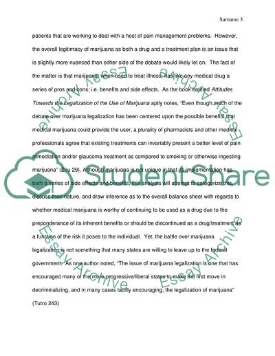 Legalization of Marijuana