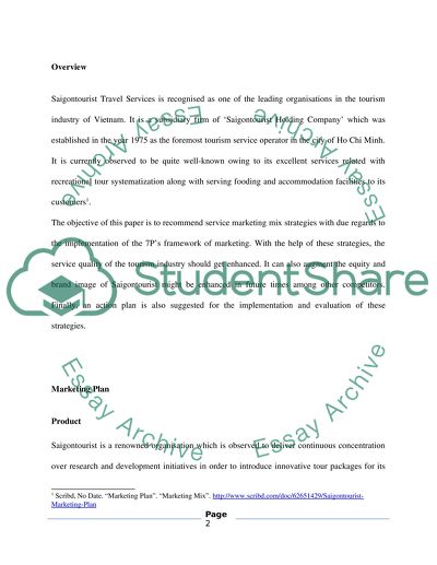 Marketing Plan for Saigontourist travel services