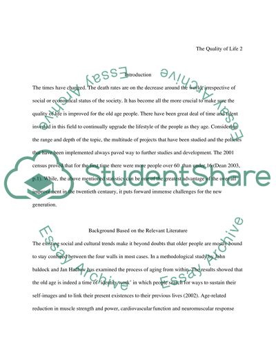 The Differences in the Quality of Life