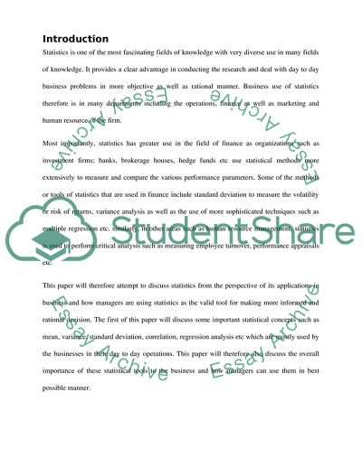Statistics in Business Decision Making