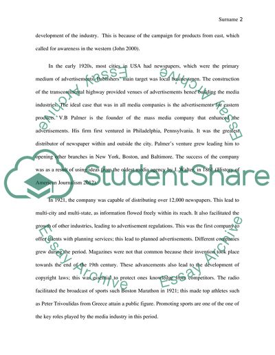 Original media coverage of various events in U.S. history, period of 1920s