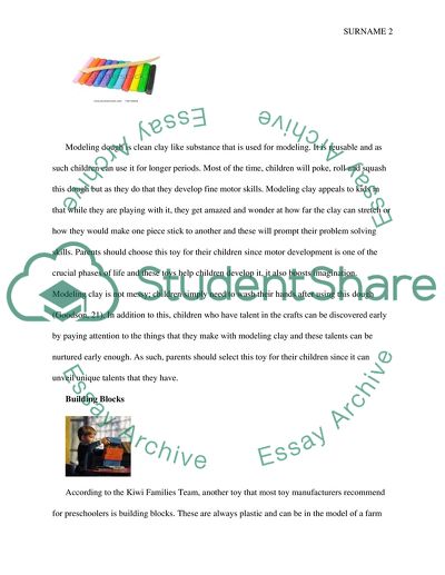 Selecting toys for young children