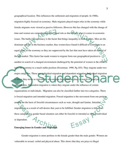 Gender Issues in Migration