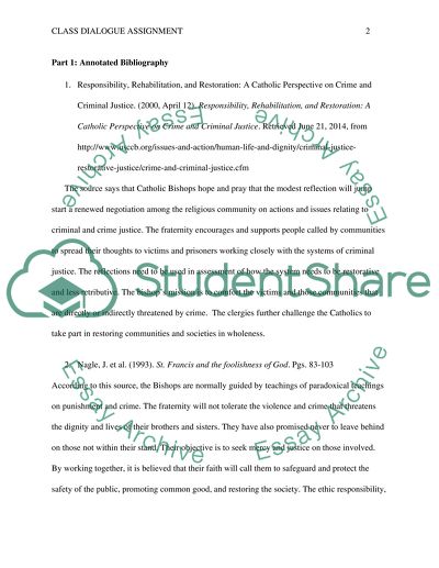 Class Dialogue Assignment