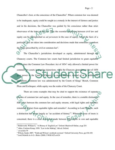 Equity and Common Law