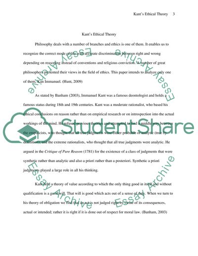 Kants Ethical Theory
