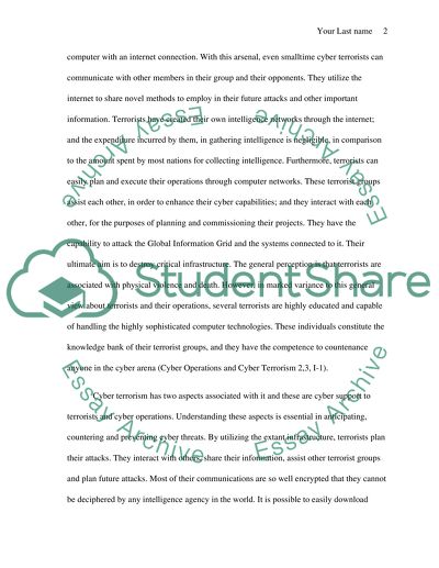 Discuss some of the treats that Cyberterrorism pose. How can cyberattacks be prevented