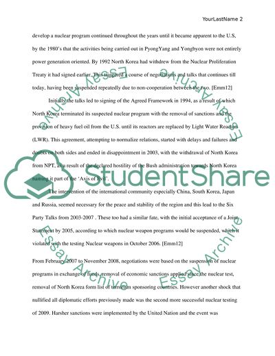 Nuclear tension between the US and North korea ( past, and present)