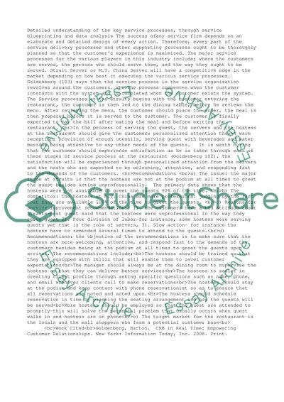 Recommendations and strategic message