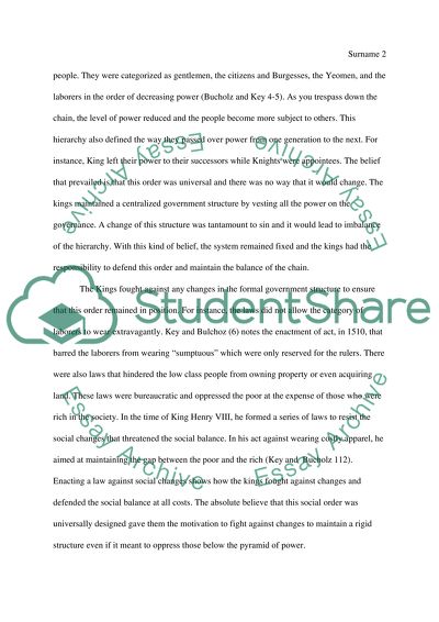 The Great Chain of Being