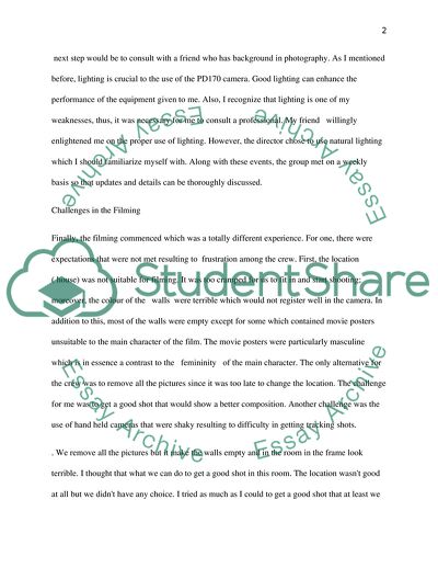 Challenges in the Filming