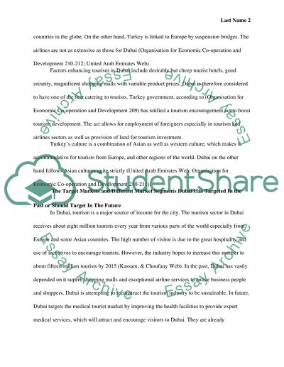 The Tourism Industry, in Dubai and Turkey