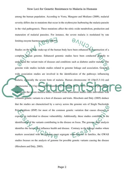 New loci for genetic resistance to malaria in humans