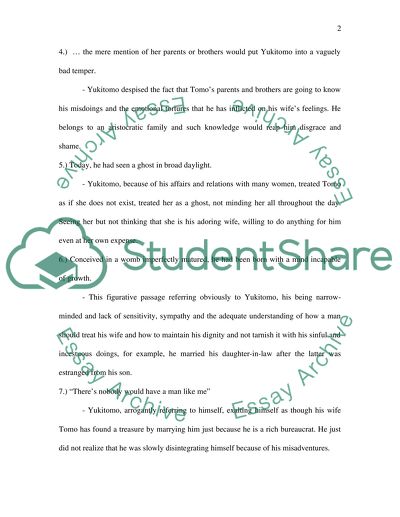 Explanatory Response of The Waiting Years by Fumiko Enchi