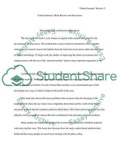 Urban Fortunes -bookreview