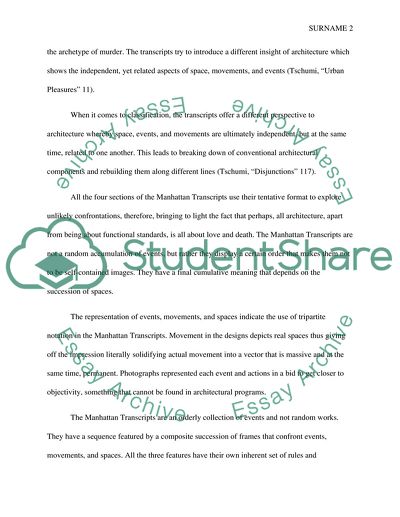 Manhattan Transcripts Between Idealism and Reality