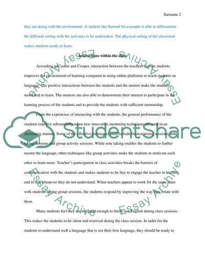 Education and Students Environment