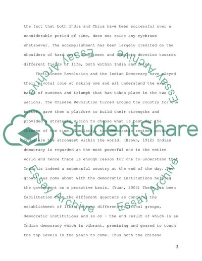 The Development of India and China