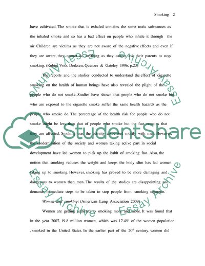 The Effects of Cigarette Smoking