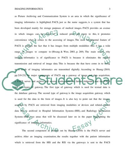 The Impact of Image Informatics on Medical Imaging Systems