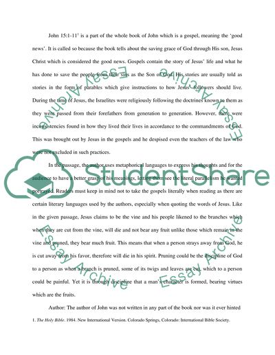 Biblical interpretation John 15:1-11