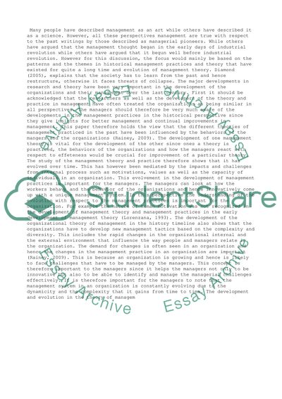 Management theory and practice