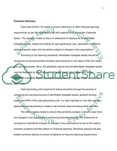 Financial Reporting Disclosures in the Australian Corporate Sector