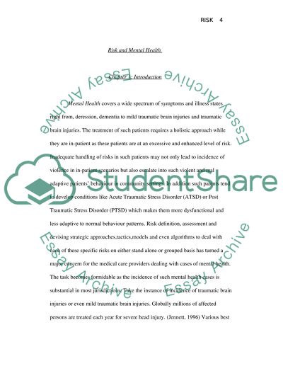 Risk and Mental Health
