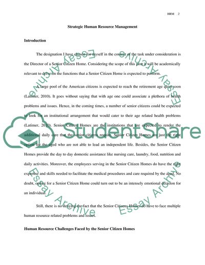 Strategic Human Resorce Management