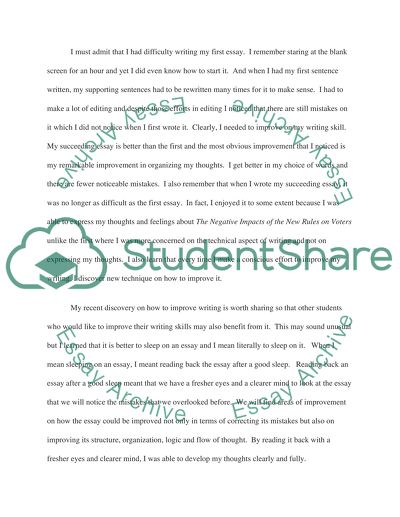 New Technique on Improving Writing Skills