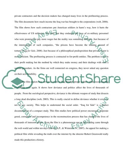 Review of Iraq for Sale