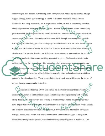 Clinical Observation: Oxygen Therapy for Acute Myocardial Infarction