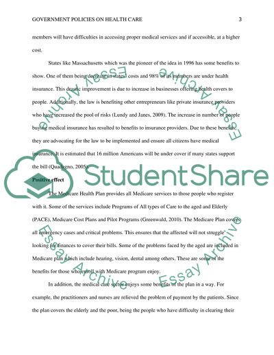 Government policy decision on medicare/medicaid