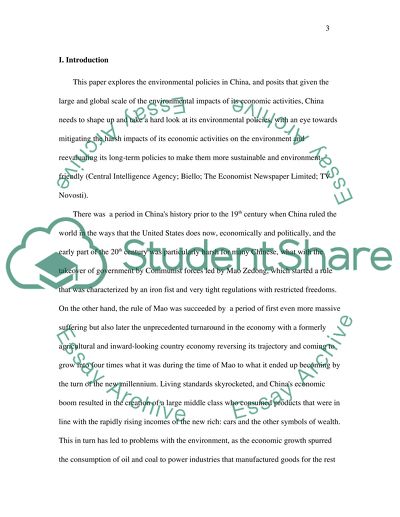 Environmental Policies in China