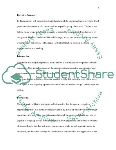 User Modeling of a User Interface Development and System Development
