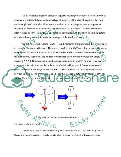 Alternate Energy Engineering - Turbine Blades