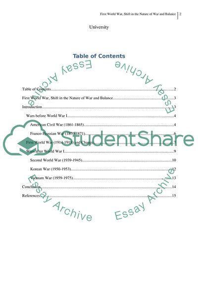 Wars before World War I