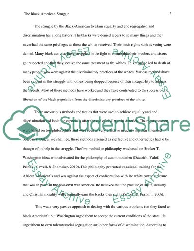 How the Black Americans Struggled to End Discrimination and Attain Civil Rights