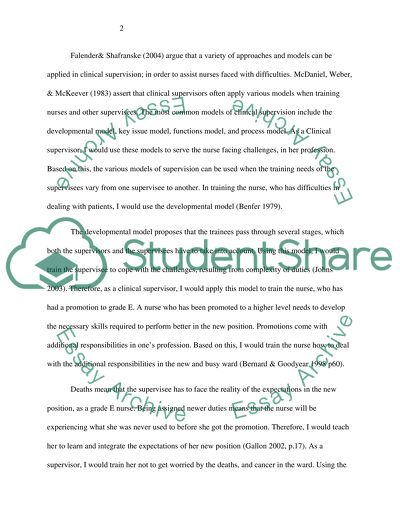 Clinical Supervision for Nurses